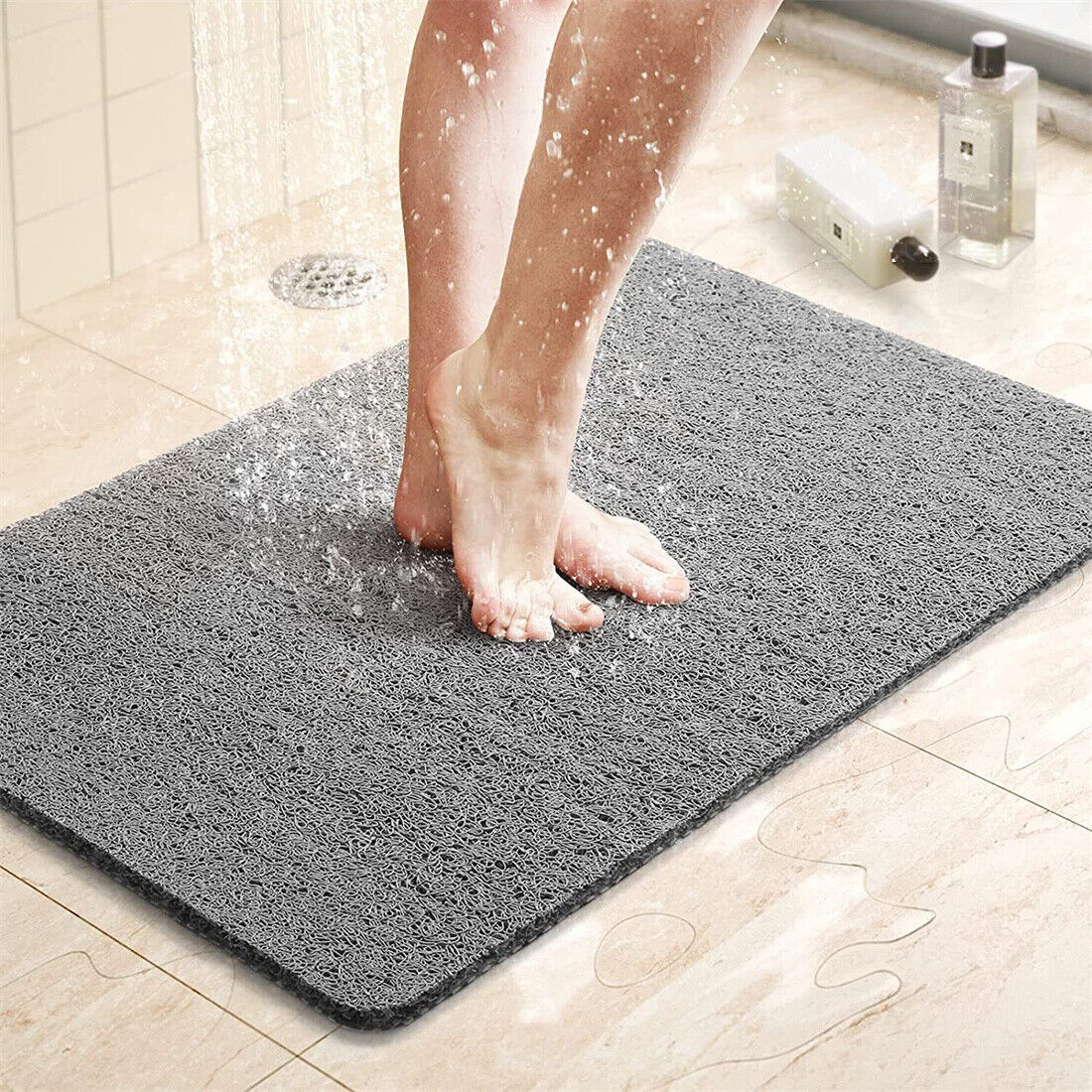 Shower Mat for Inside Shower Silk Circle Bathmat Nonslip