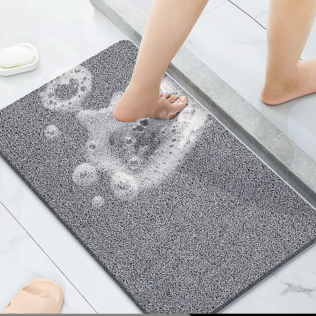 Shower Mat for Inside Shower Silk Circle Bathmat Nonslip