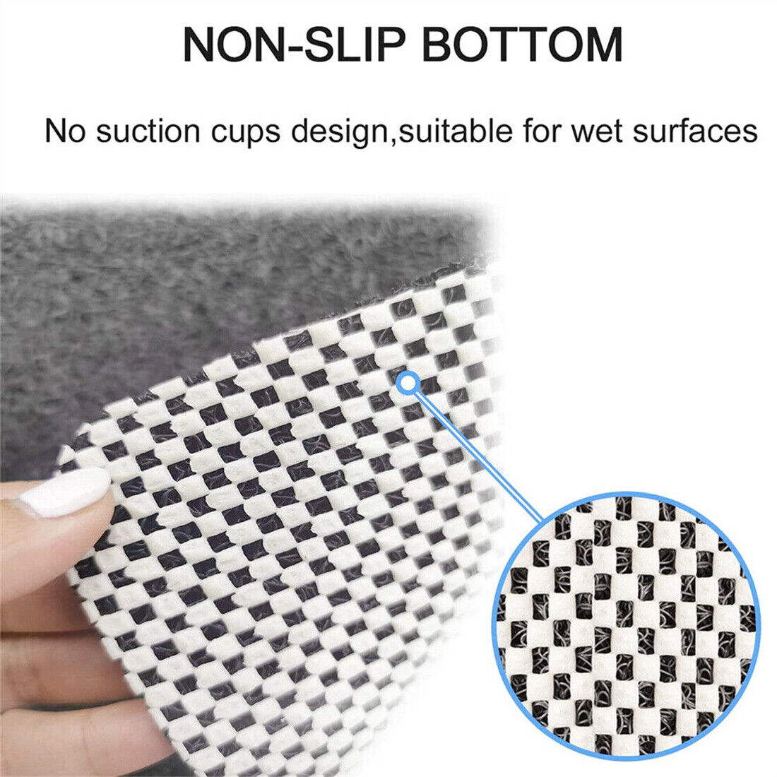 Shower Mat for Inside Shower Silk Circle Bathmat Nonslip