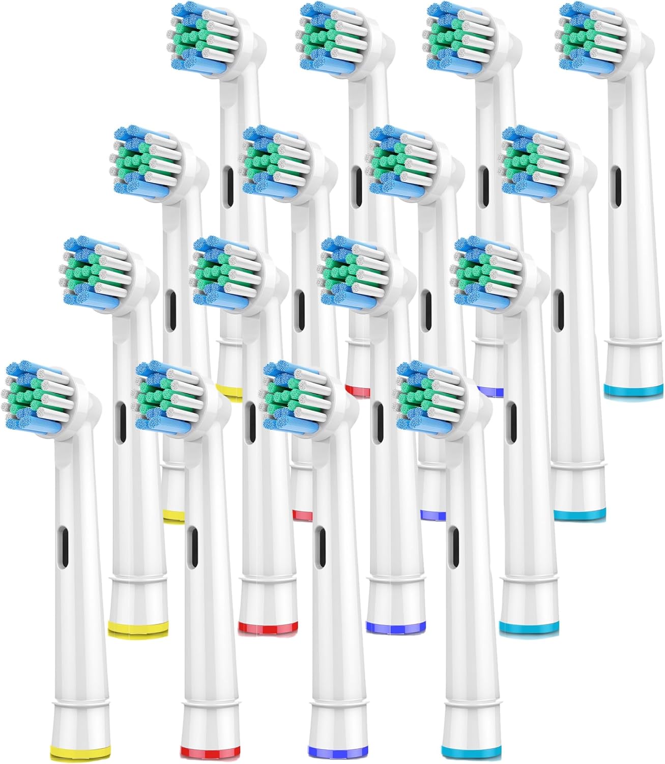 LUPO Replacement Heads for Electric Toothbrush – 4-Pack Compatible with Oral-B & Braun