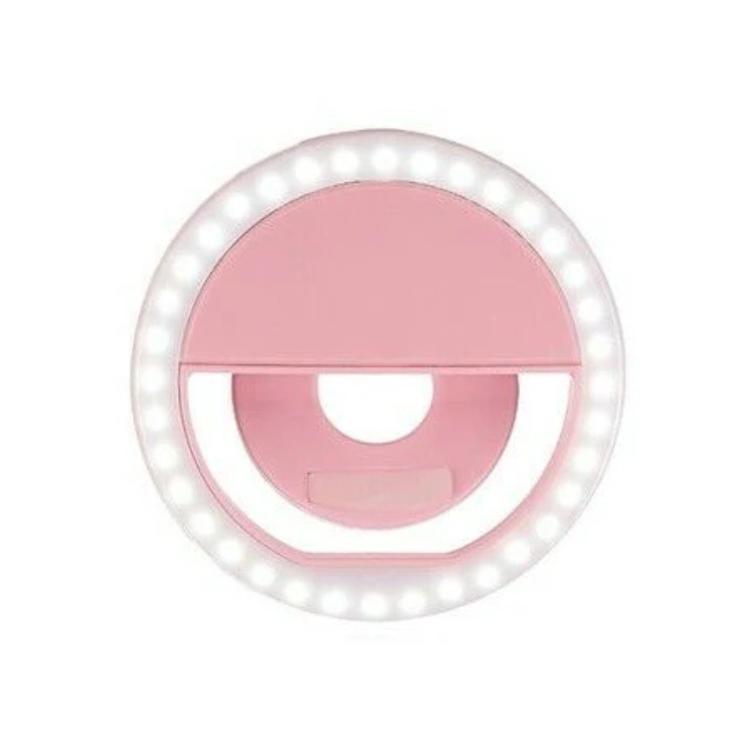 Rechargeable Selfie Ring Light Clip – LED Flash for Phone & Tablet