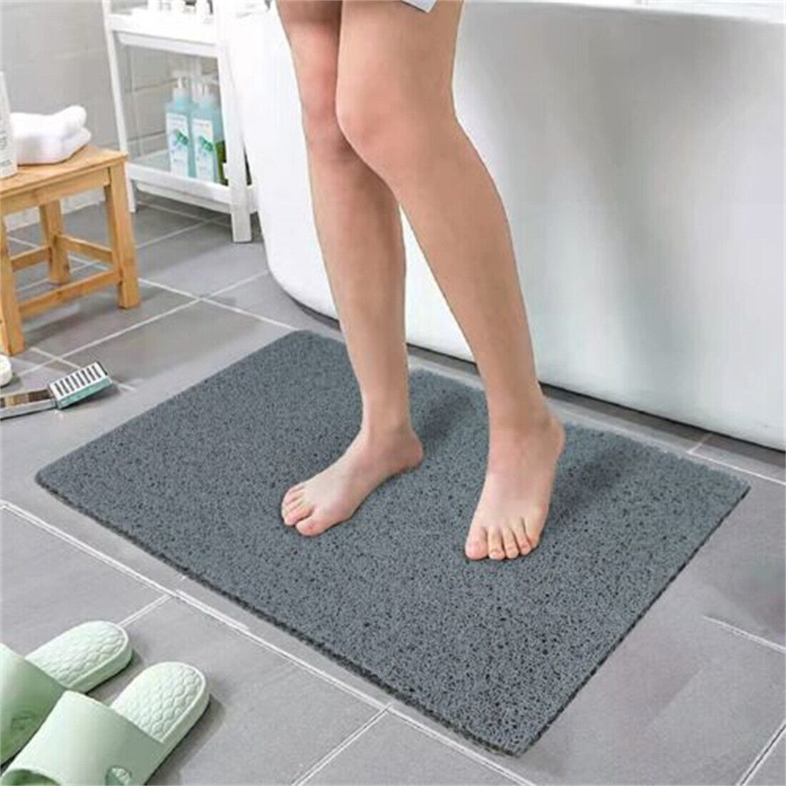 Shower Mat for Inside Shower Silk Circle Bathmat Nonslip