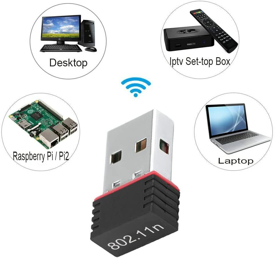 WIFI Adaptor Wireless Dongle 150Mbps Mini USB Adapter 802.11 Lan Network Windows - Esellertree