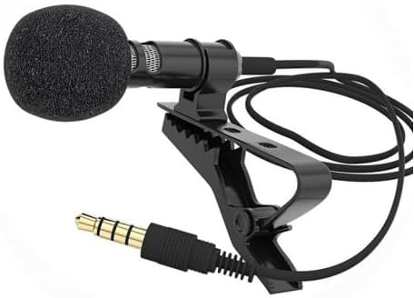 HD Clip-on Lapel Mini Lavalier Mic Microphone For Mobile Phone PC Recording Live