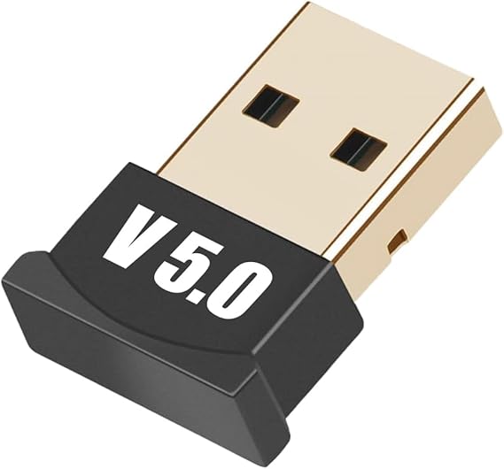 USB Bluetooth 5.0 Adapter Wireless Dongle Speed for Pc Windows 10 11 Computer UK