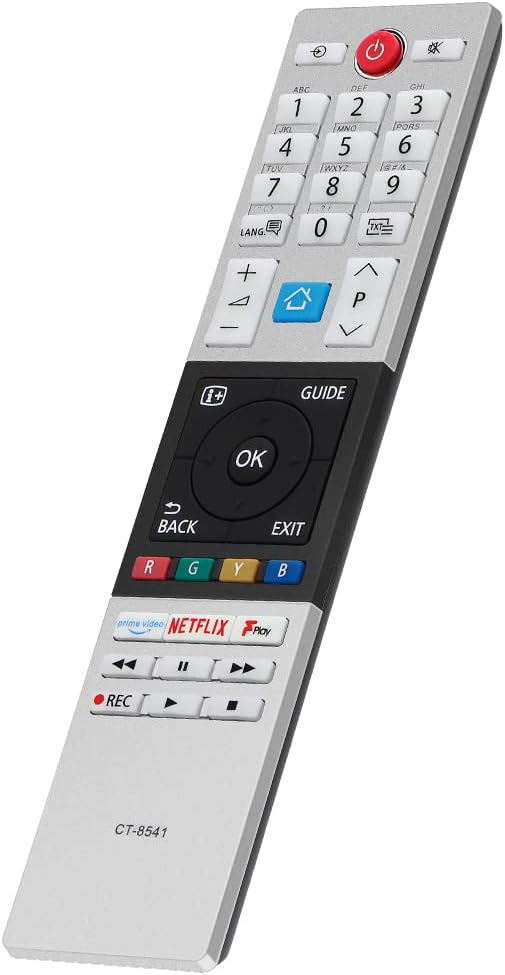 CT-8541 CT8541 30101774 RC42150P Remote Control for Toshiba UHD 2018 2019 Ready HD LCD LED TV with Prime Video Netflix F play Buttons