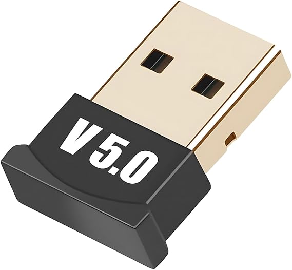 USB Bluetooth 5.0 Adapter Wireless Dongle Speed for Pc Windows 10 11 Computer UK