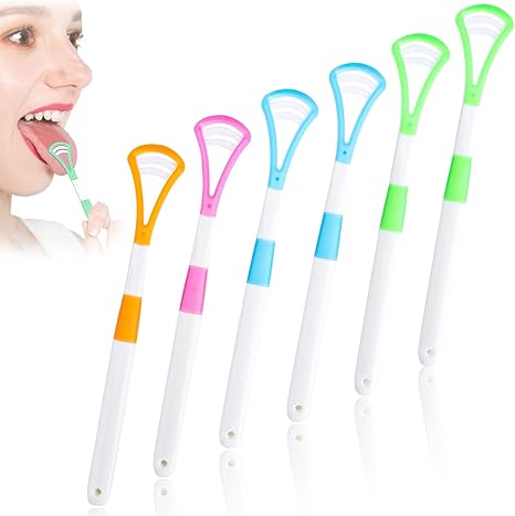 Soft Tongue scraper cleaner brush handle floss tounge cure bacteria fresh breath