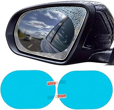 2 Pcs Car Rearview Mirror Rainproof Sticker Anti-fog Protective Film Rain Shield