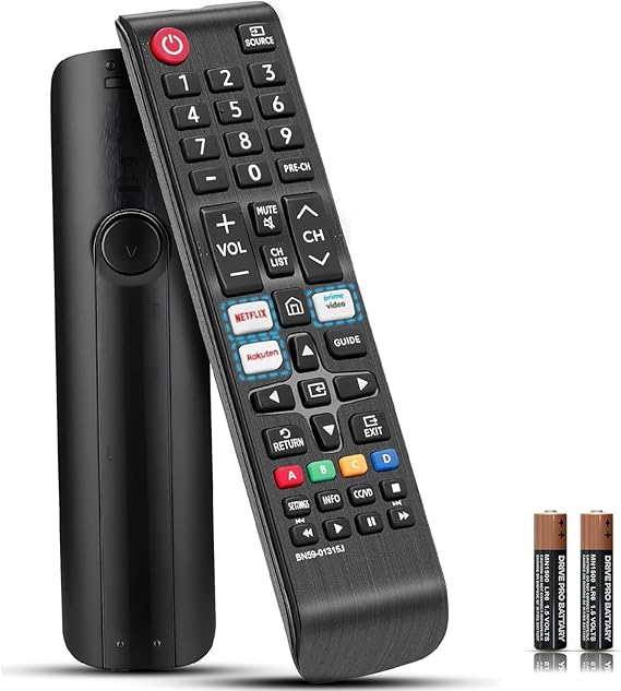 Samsung Universal Remote Control with Netflix, Prime Video & Hulu Buttons – Compatible with All Samsung Smart TVs, 4K, QLED, UHD, and LED Models
