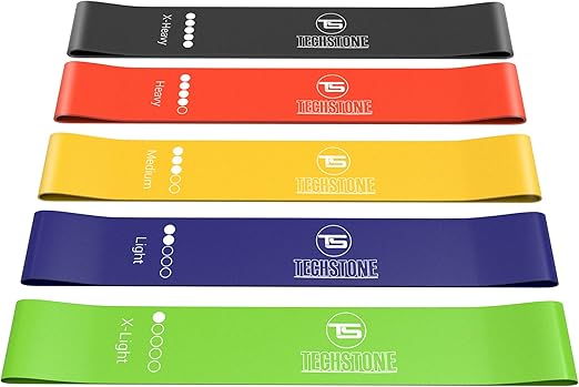 5PCs Exercise Resistance Stretch Loop Band Gym Yoga Fitness Elastic Rubber strap