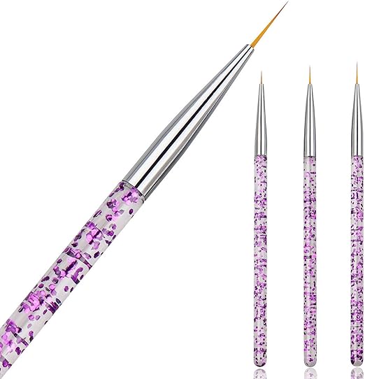 3Pcs Nail Art Brush Line Drawing Pen