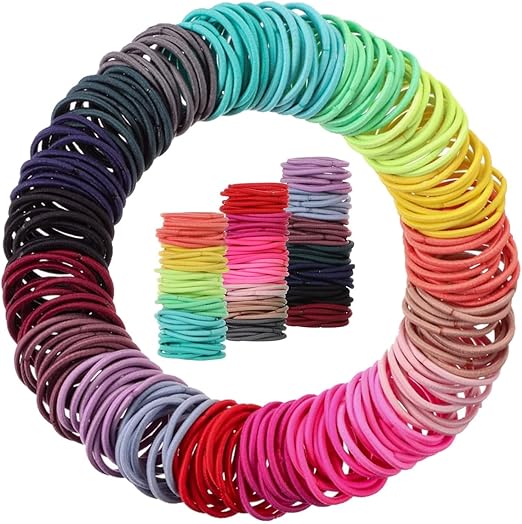 50 PCS Snag Free Thick Elastic Hair Bands Bobbles Band School Ponytail UK SELLER