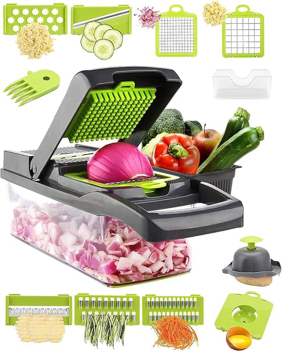 Vegetable Chopper 15-in-1 Kitchen Mandoline Vegetable Cutter Slicer Food Chopper