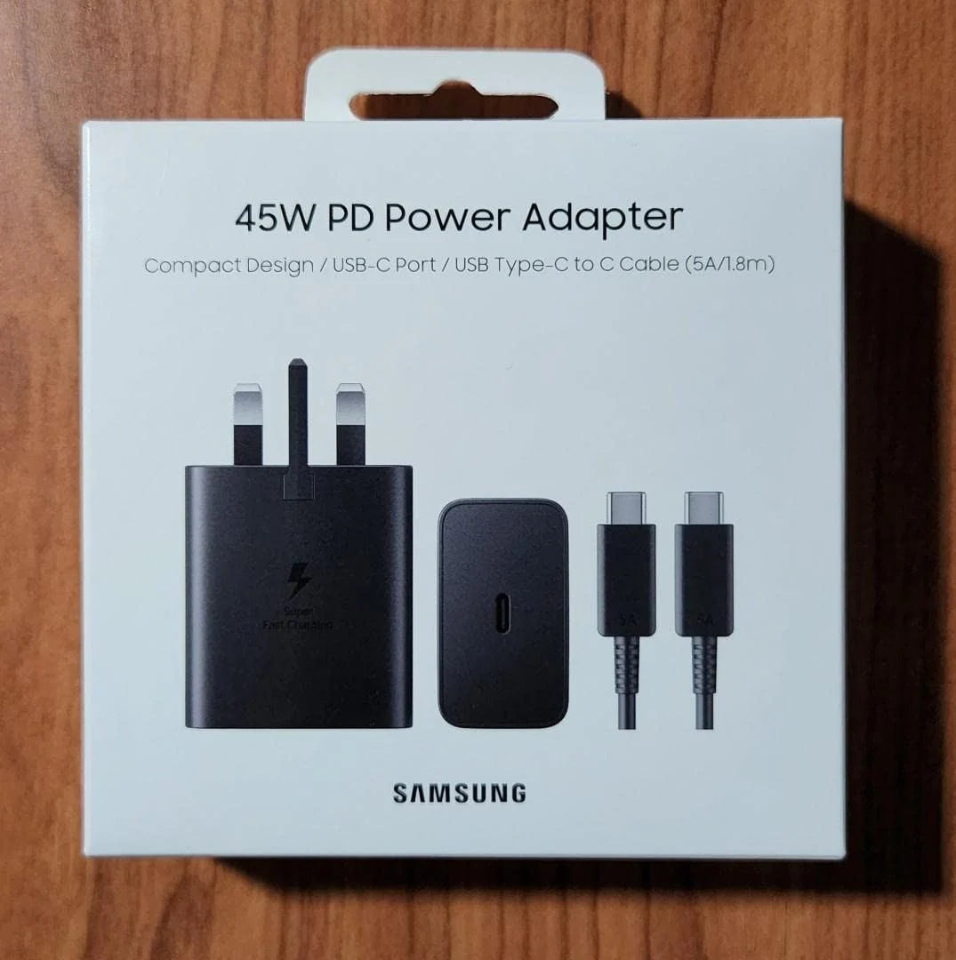 Samsung Galaxy 45W Super Fast Charger 2.0 with USB-C to C Data Cable