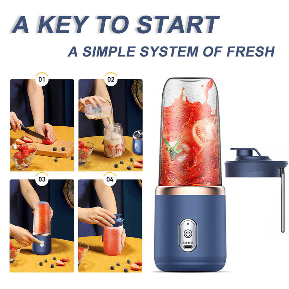 New Electric Mini Juice Maker Portable Blender Smoothie Juicer Fruit Machine