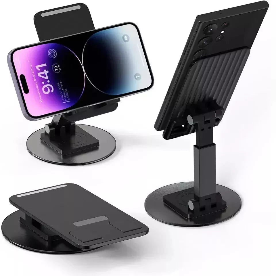 Mobile Phone Stand for Desk - Adjustable Foldable Phone Holder for iPhone, Samsung & Tablets