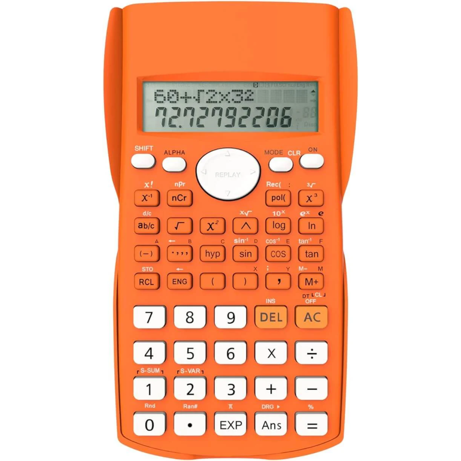 Helect 2-Line Engineering Scientific Calculator, Suitable for School and Business, Black & Orange