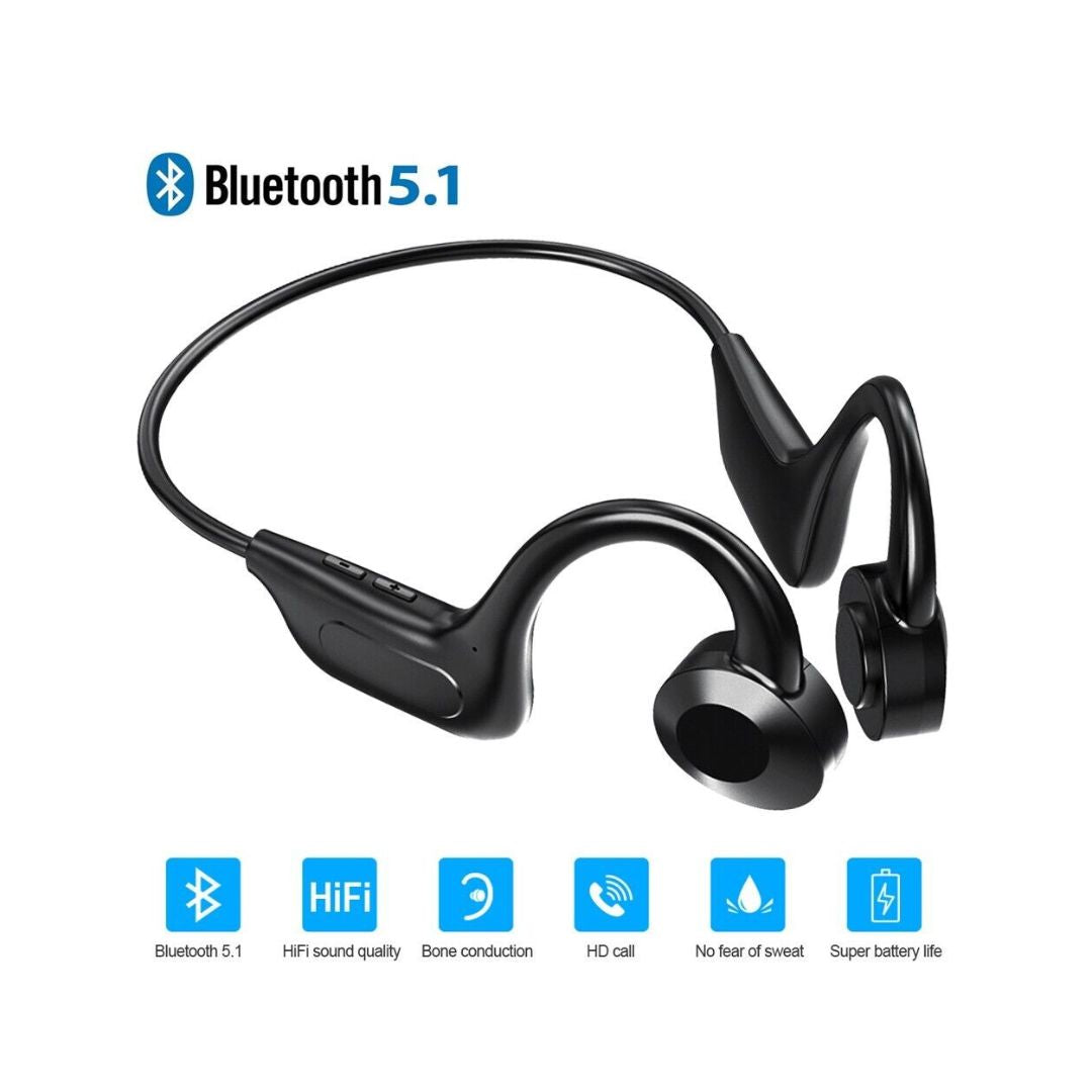 Bone Conduction Earphones Wireless Bluetooth Headset Sport Waterproof Headphones