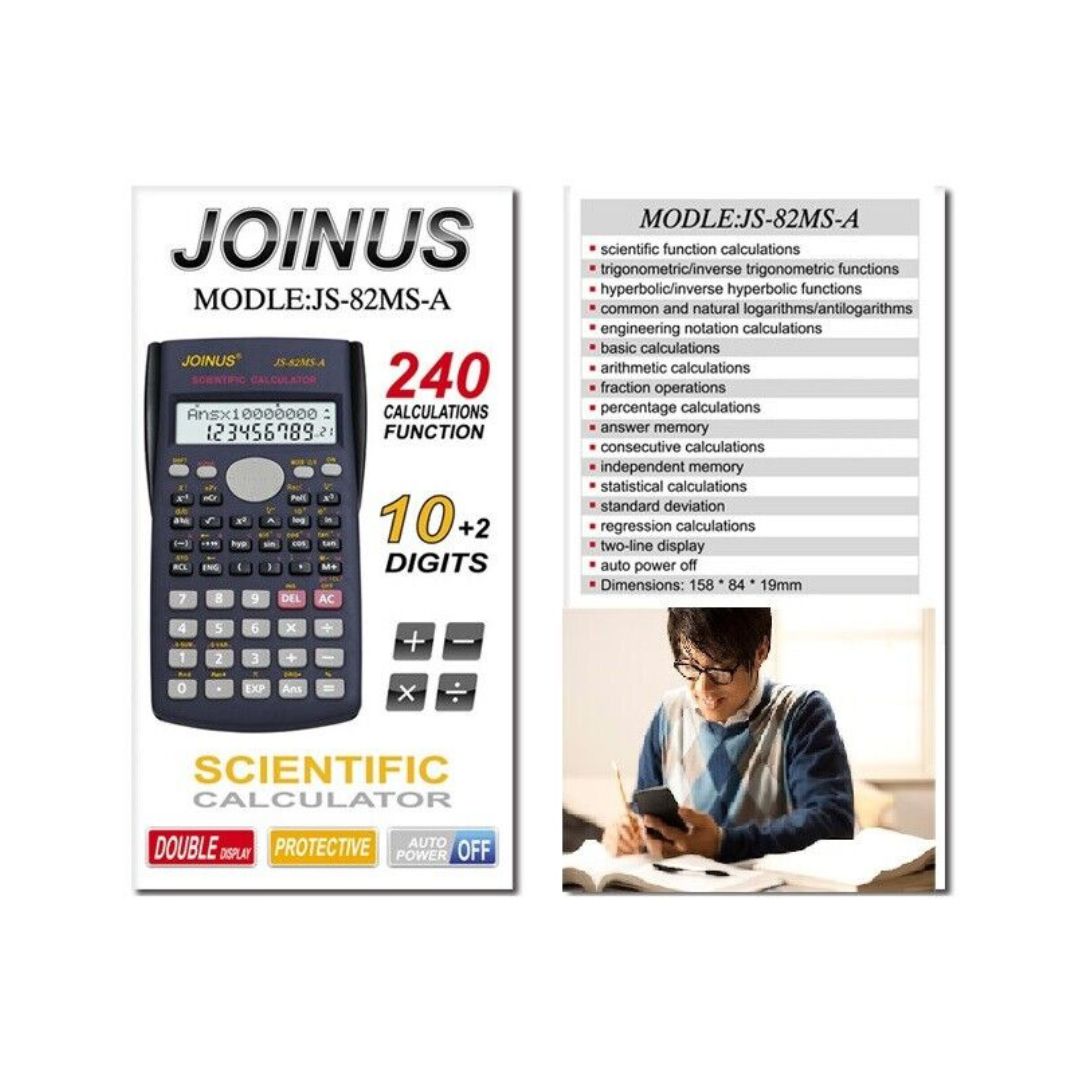 Scientific Calculator 12 Digits Double Display 240 Calculation For School Office