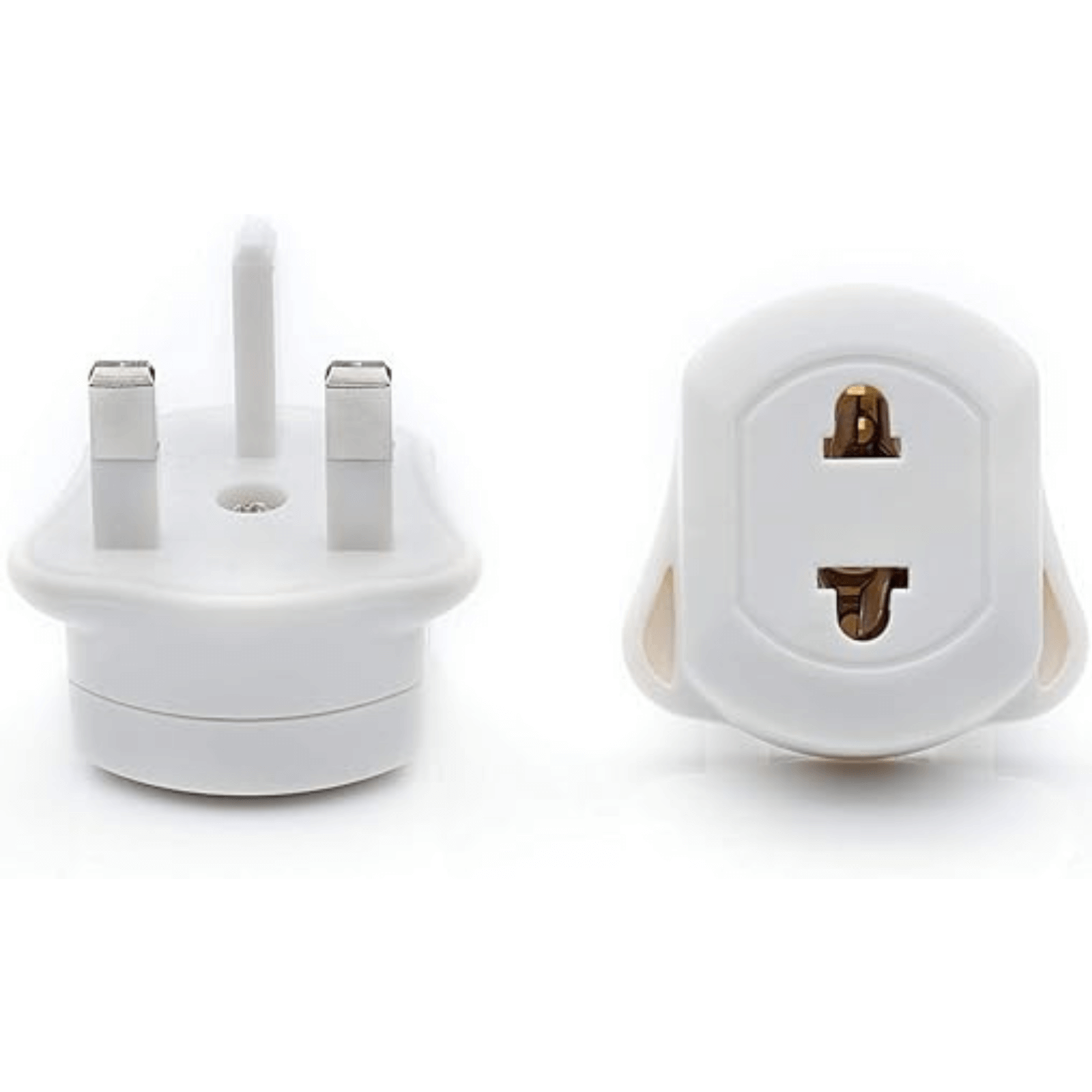 Universal EU to UK Travel Adapter - 2-Pin to 3-Pin Plug Converter