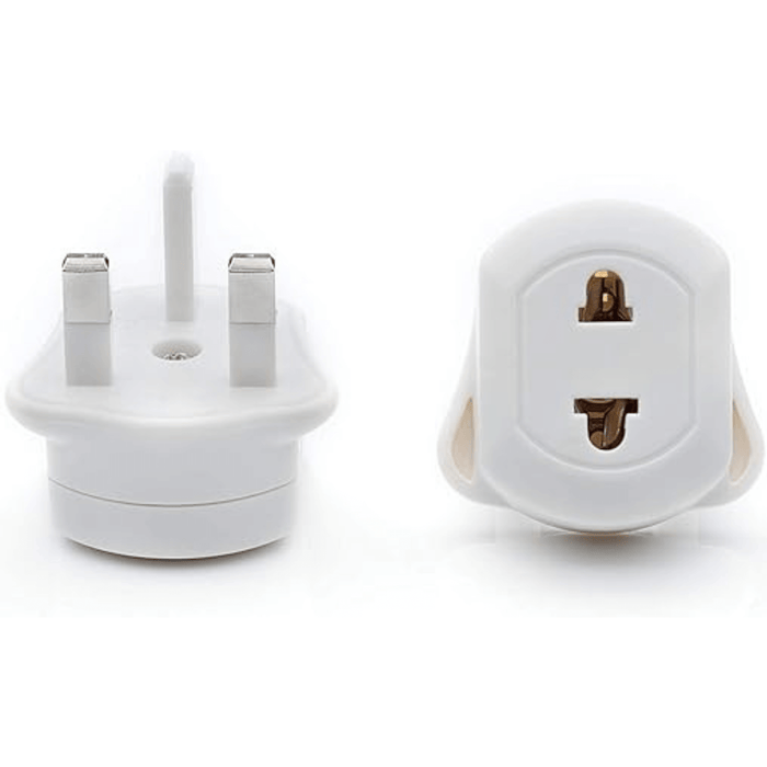 Universal EU to UK Travel Adapter - 2-Pin to 3-Pin Plug Converter