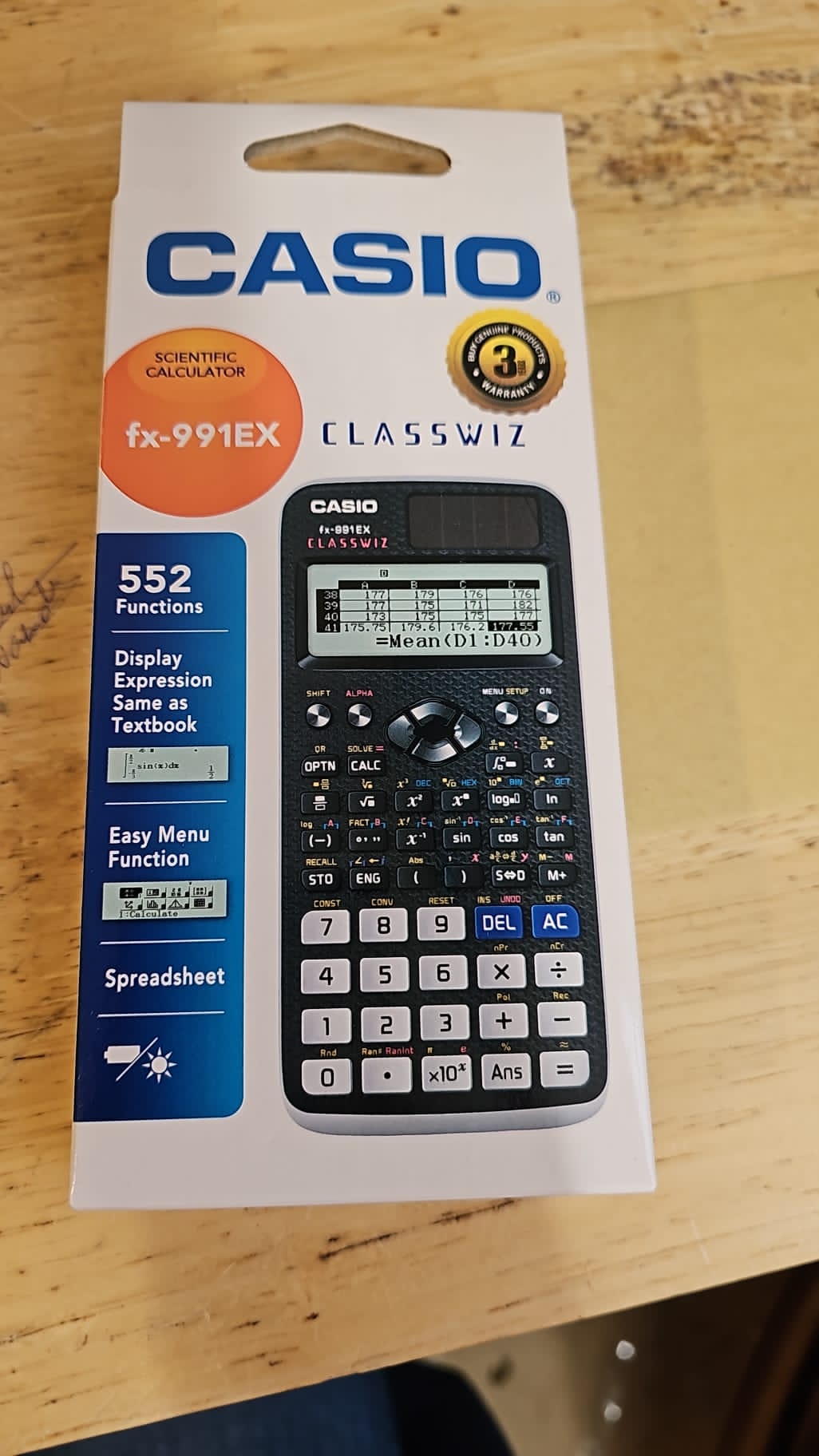 Casio FX-991EX Classwiz Scientific Calculator – Advanced Functions for GCSE & A-Level Maths