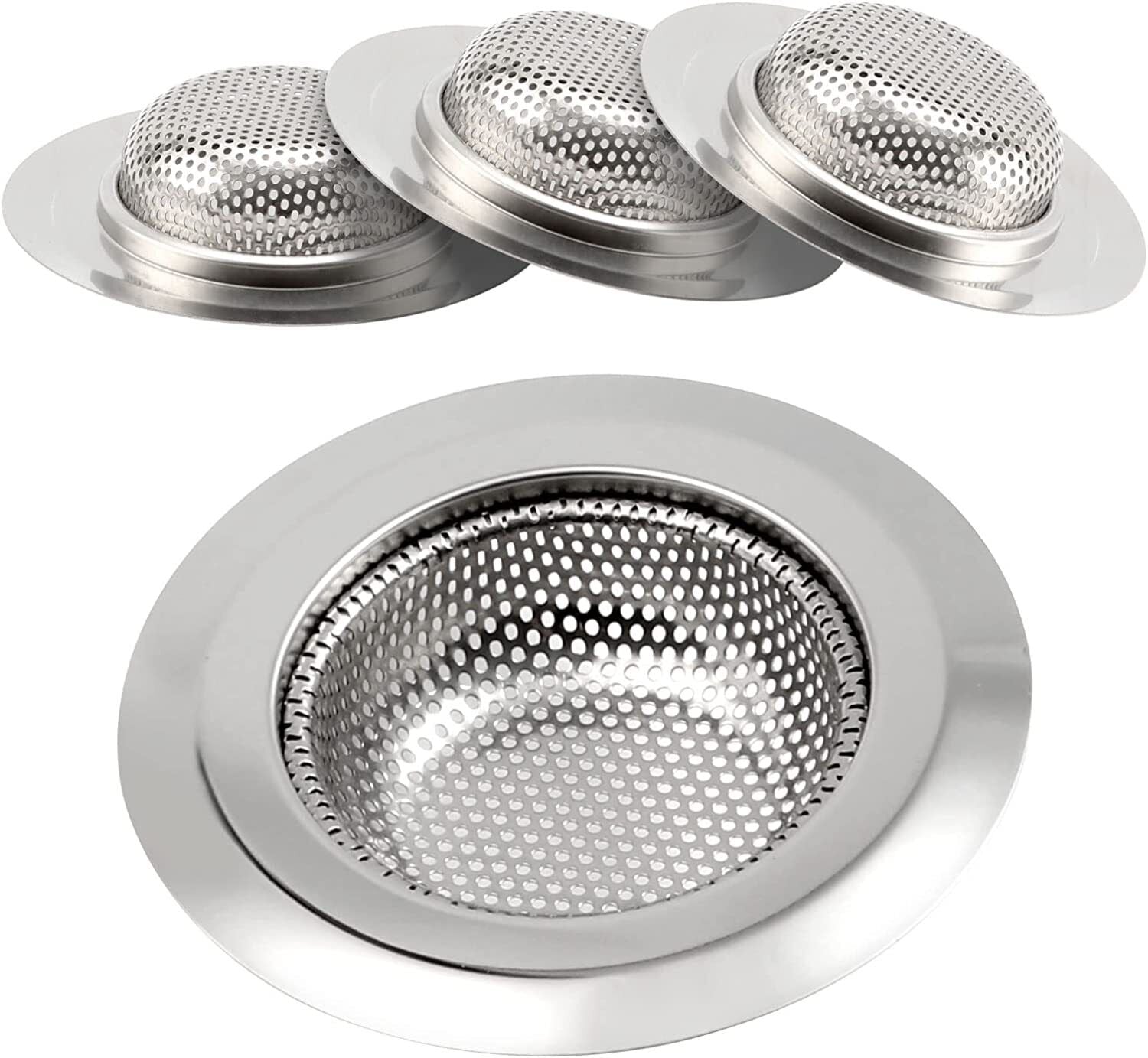 Kitchen Sink Drain Strainer Steel Plug Hole Bath Basin Hair Catcher Cover Filter