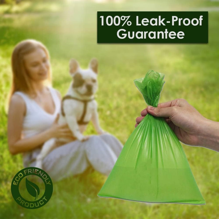 100 Count - Tidy-Z Dog Poop Bags with Tie Handles - 100% Leak-Proof, Extra Thick, Eco-Friendly, Pocket Pack 4x 25 Rolls, Green (32x36cm), biodegradable dog poop bags, tie handles, leak-proof dog waste bags, extra thick doggy bags