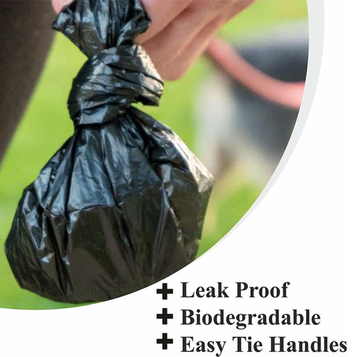 100 Pcs Premium Extra Strong Leak Proof Biodegradable Doggy Poo Bags with Tie Handles, Eco-Friendly and Scented, Ideal for Dogs, Cats, and Pets – Size 26x34