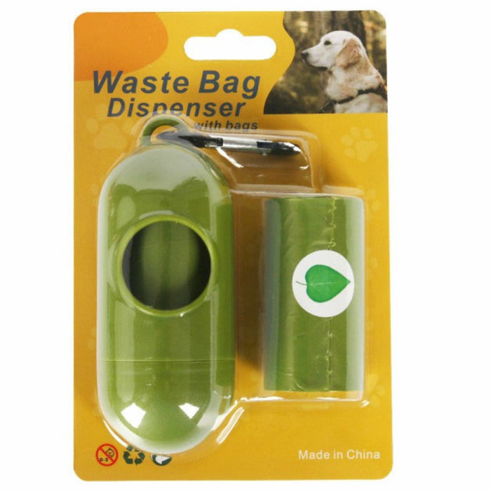 One Adjustable Dispenser with 2 Rolls of Dog Poop Bags Lavender Scented Biodegradable – 100% Leak Proof, Thick, Durable, and Convenient for Pet Owners