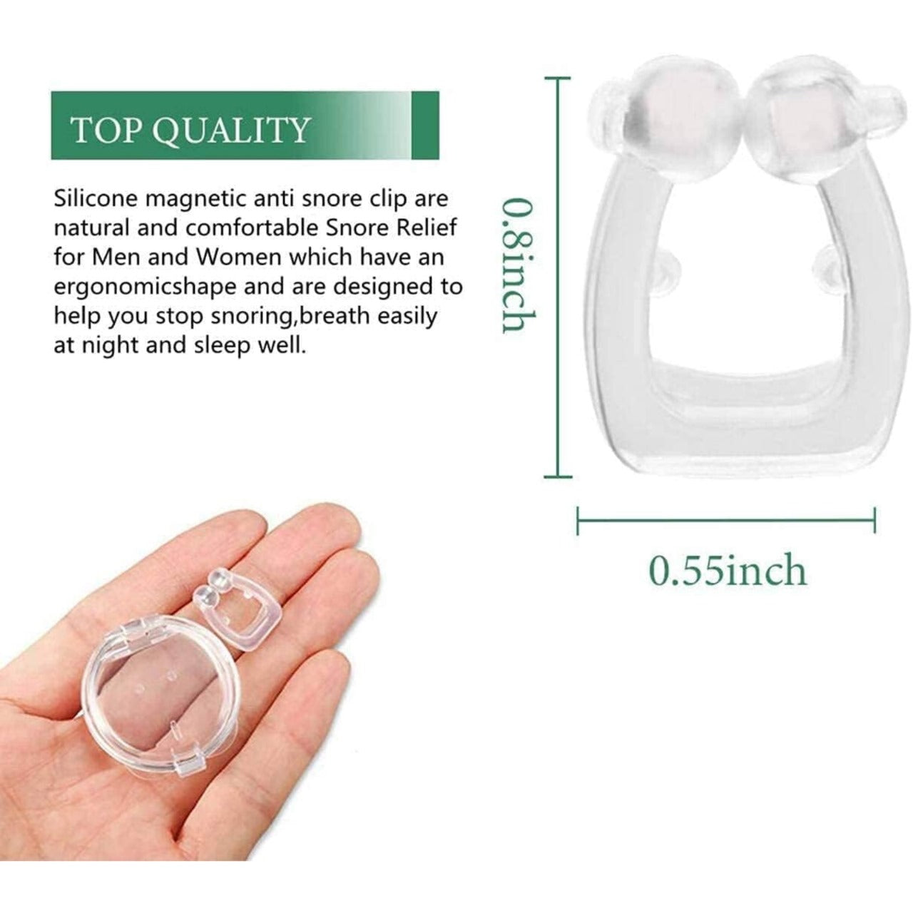 1-6 Count Magnetic Anti Snoring Nasal Dilator Stop Snore nose clip with Hygiene Case  Uk Oral Silicone Cleansing