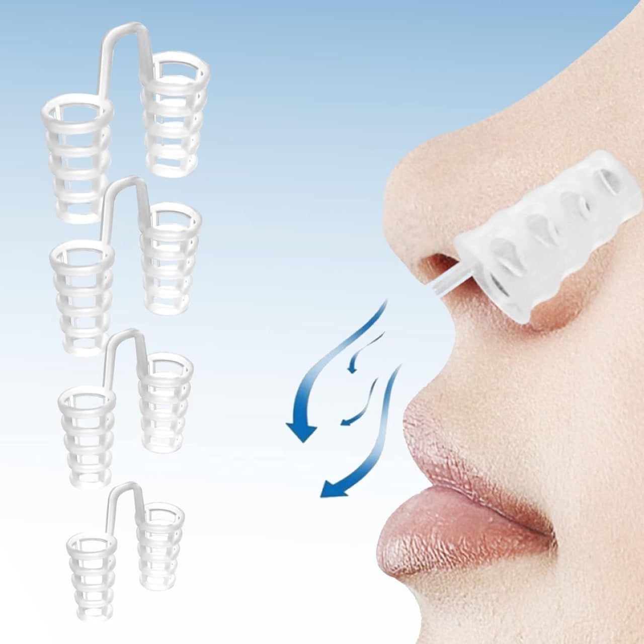 10 PCS Silicone Nose Vents, Nasal Breathers Anti Snoring Clips Nasal Dilators Breathing Nose Relief Nasal Dilator Snore Stopper Nose Vents Snoring Aids Nose Vents Anti Snore Devices