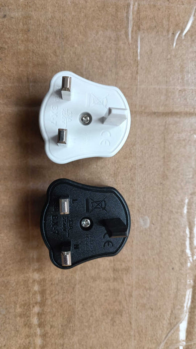 Universal EU to UK Travel Adapter - 2-Pin to 3-Pin Plug Converter