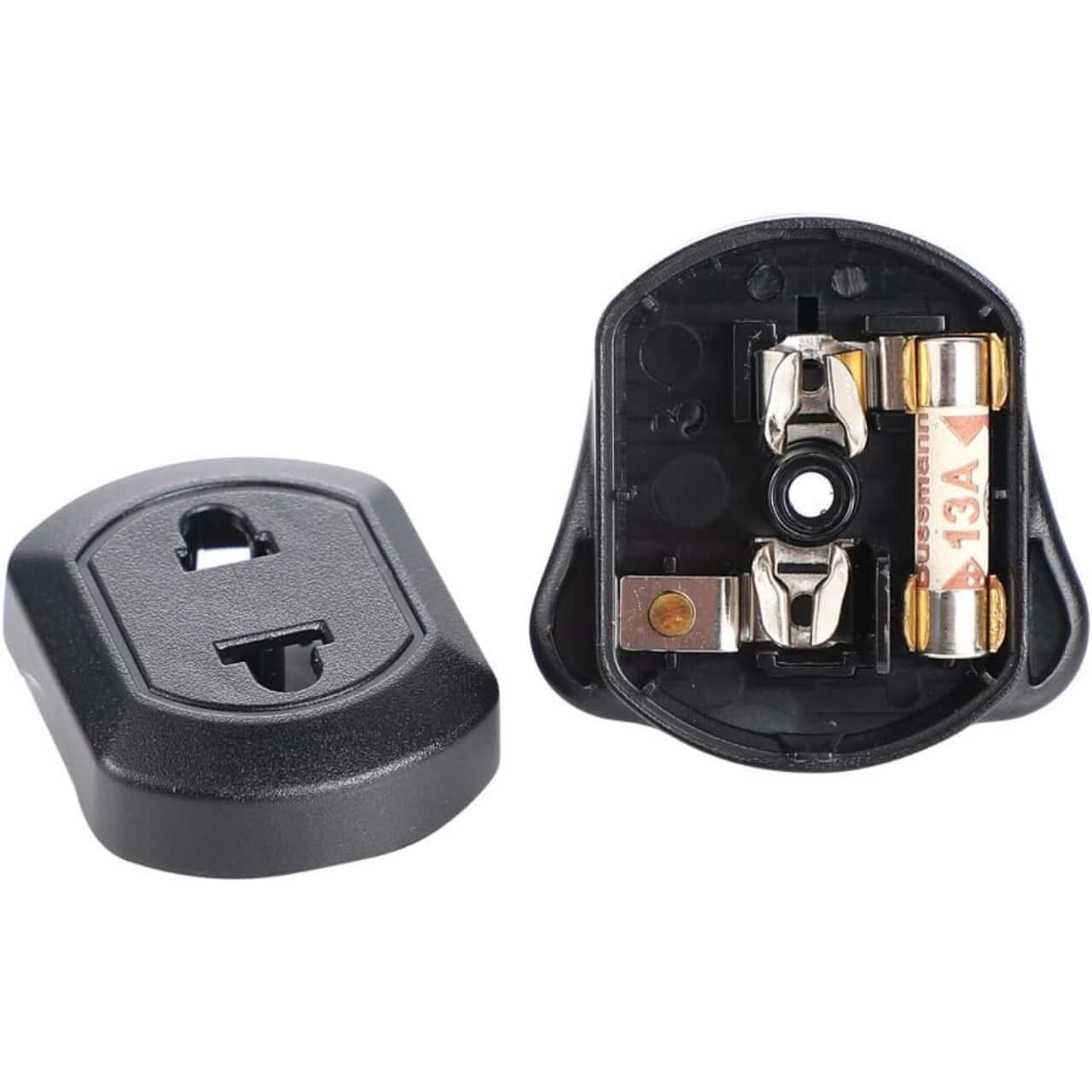 Universal EU to UK Travel Adapter - 2-Pin to 3-Pin Plug Converter