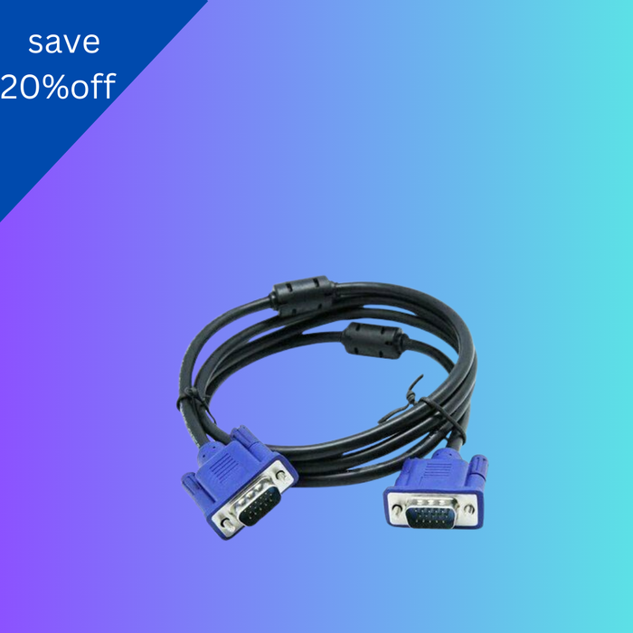 VGA Cable 1M VGA SVGA D-Sub Male 15 Pin PC to TFT LCD Monitor TV Lead UK