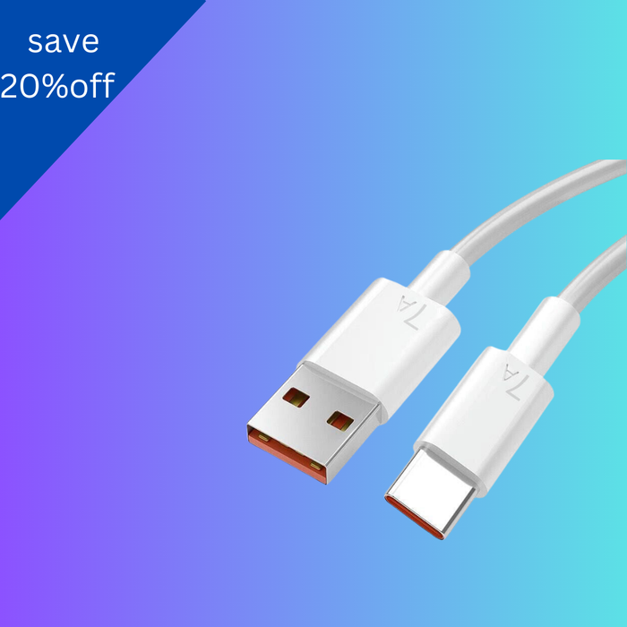 7A 100W Type C USB Cable Super-Fast Charge Cable