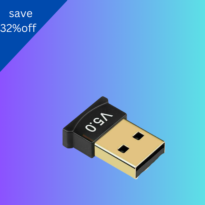 USB Bluetooth 5.0 Adapter Wireless Dongle Speed for Pc Windows 10 11 Computer UK