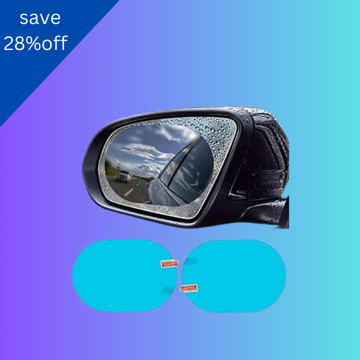 2 Pcs Car Rearview Mirror Rainproof Sticker Anti-fog Protective Film Rain Shield