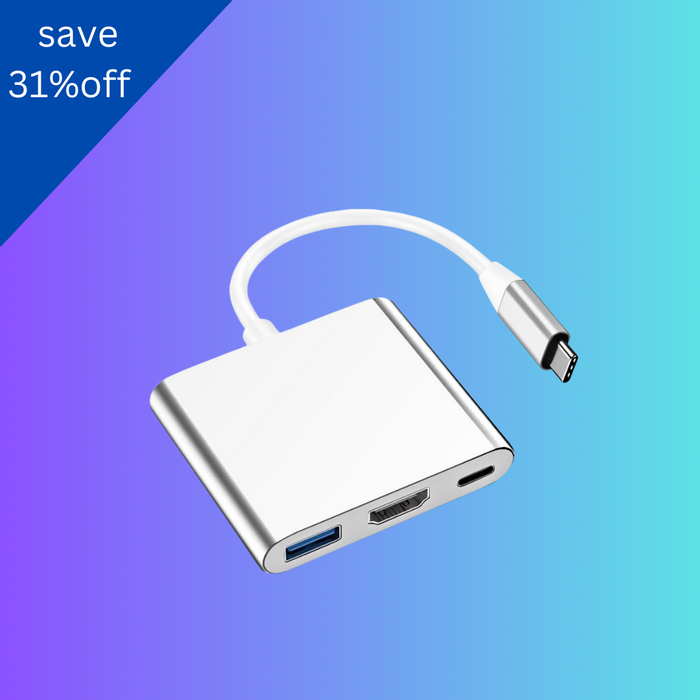 3 in1 Type C to USB-C 4K HDMI USB 3.0 Hub