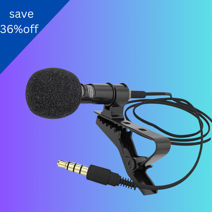 HD Clip-on Lapel Mini Lavalier Mic Microphone For Mobile Phone PC Recording Live