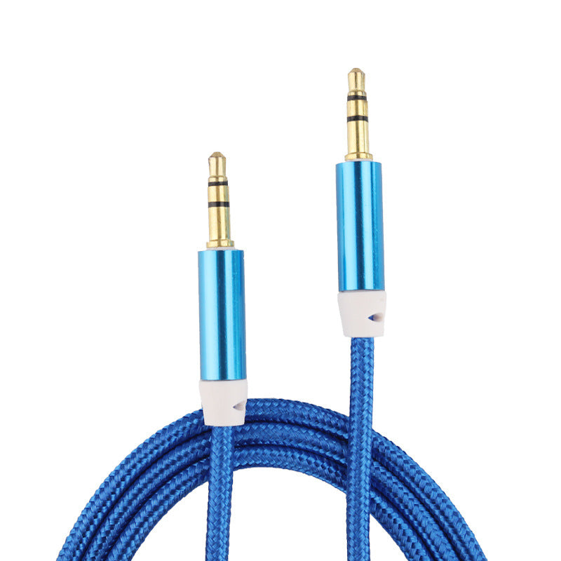 Premium 3.5 mm AUX Cable – Nylon Braided Gold‑Plated Audio Lead for Car, PC & Home Stereo (UK)
