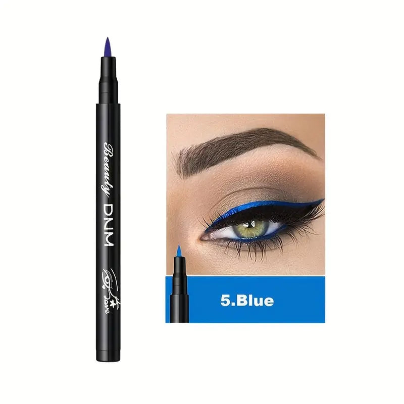 DNM Fashion 12‑Color Waterproof Gel Eyeliner Set – Matte, Long‑Lasting, Vegan, Built‑In Sharpener