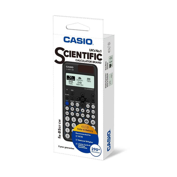 Casio Classwiz Scientific Calculator Dual Powered FX-85GTCW-W-UT