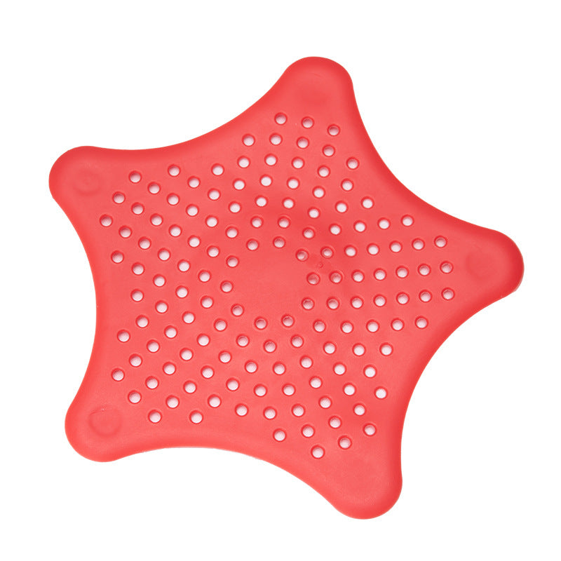 Silicone Star-Shaped Hair Catcher – Bathroom Drain Trap & Sink Strainer Cover