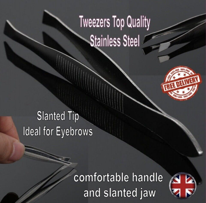 Stainless Steel Slanted Eyebrows Tweezers - Esellertree