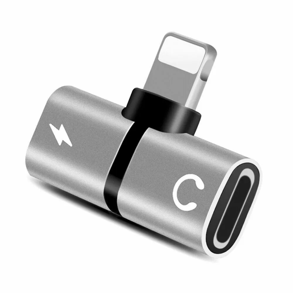 2-in-1 Lightning to 3.5mm AUX + Charging Adapter – Dual Audio Splitter for iPhone