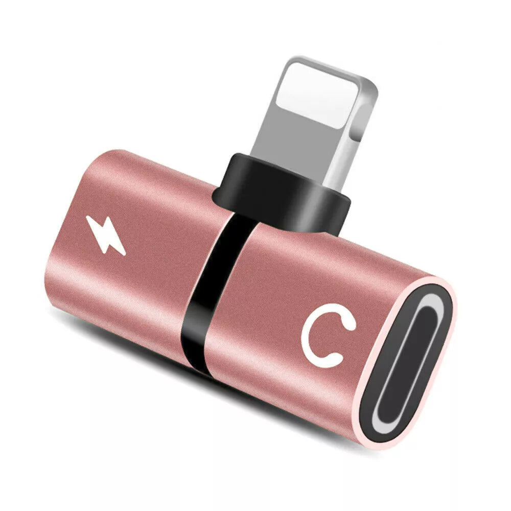 2-in-1 Lightning to 3.5mm AUX + Charging Adapter – Dual Audio Splitter for iPhone