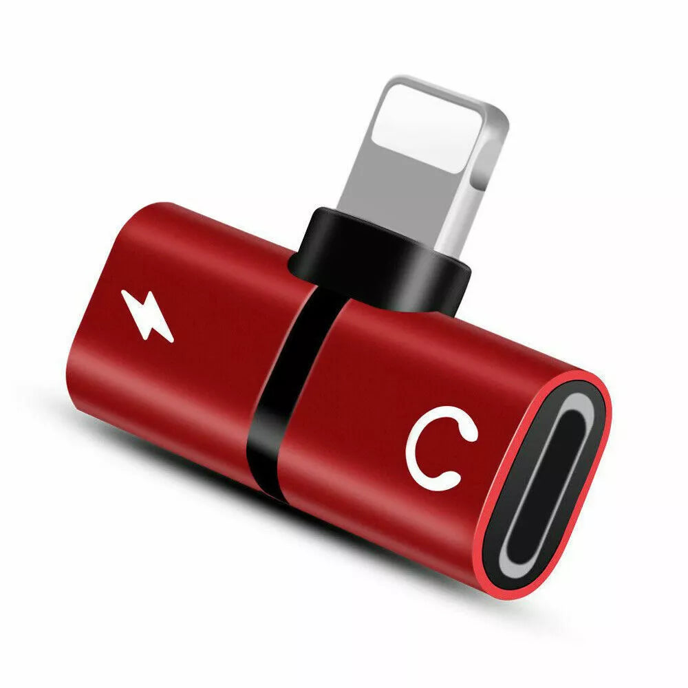 2-in-1 Lightning to 3.5mm AUX + Charging Adapter – Dual Audio Splitter for iPhone
