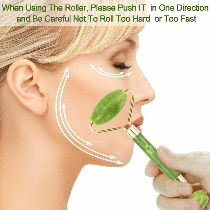 Jade Face Massage Roller Beauty Tool Facial Eye Neck Body - Esellertree